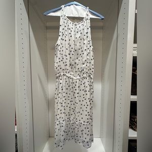 Bella Dahl blue polkadot halter dress.
